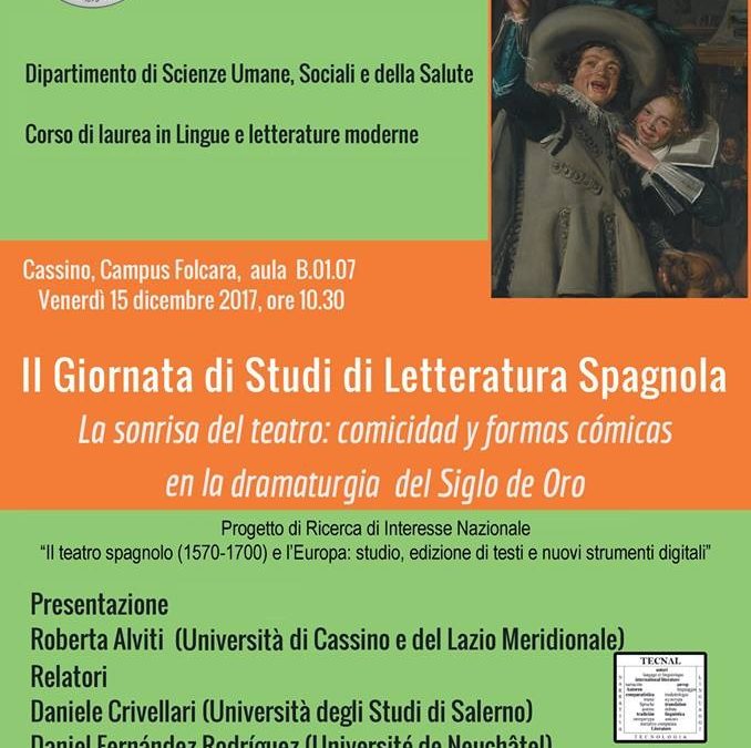 II Giornata di Studi di Letteratura Spagnola. Cassino, Campus Folcara, 15.12.2017